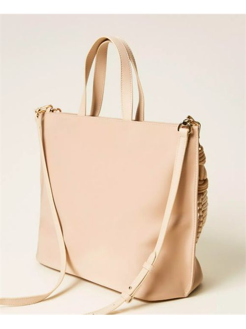 SHOPPER WITH LOGO TWIN SET | 261TB752013161 DELICATE SAND